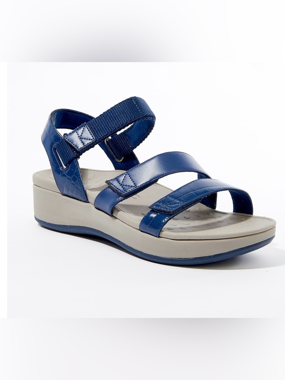 Vionic Size 9 Womens Sandals Misty Wedge Navy Blue New